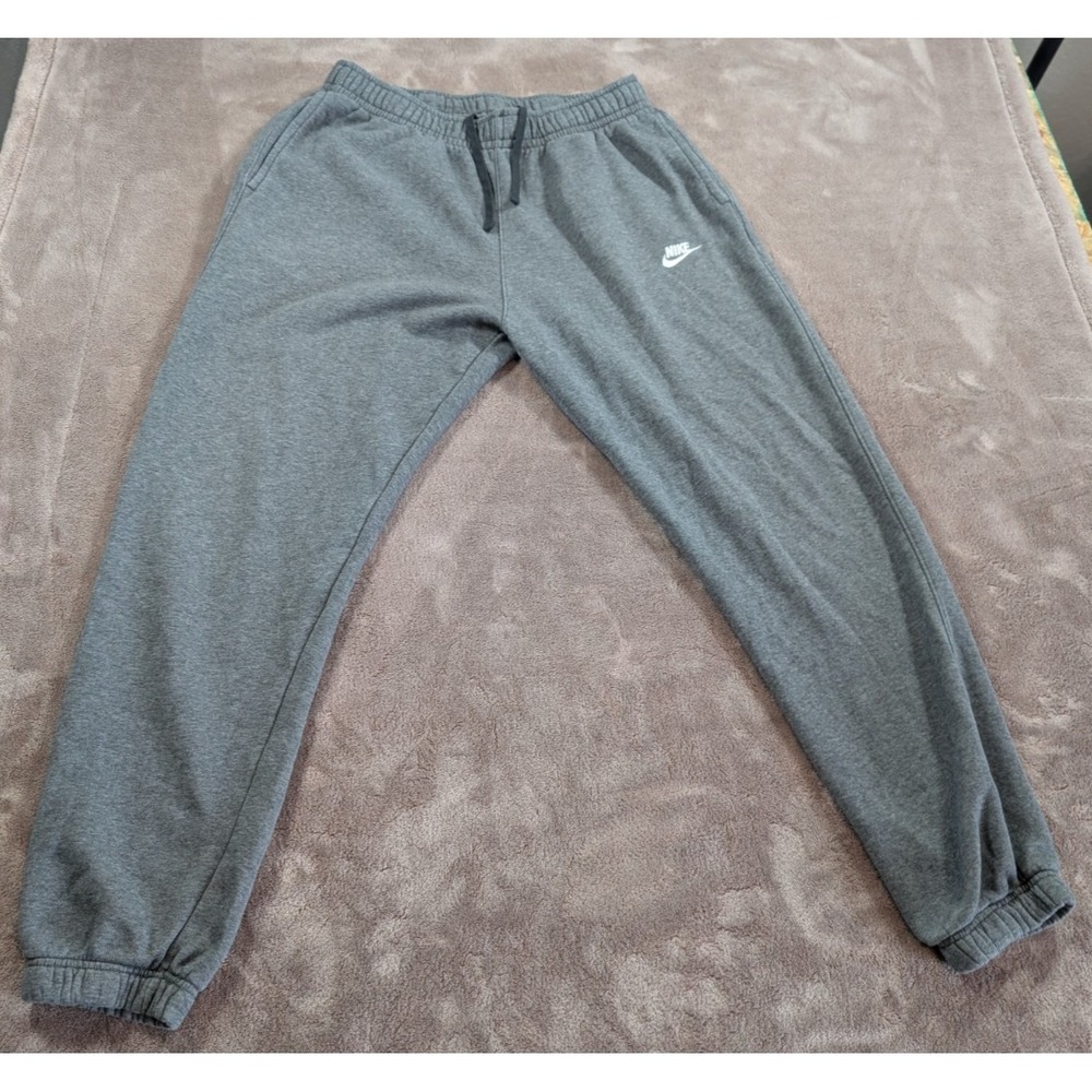 Nike Sportswear Club Fleece Men's Jogger Sweatpants Gray Large Tapered Cuff